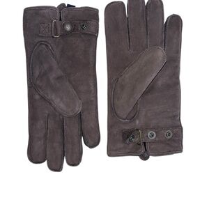 Polo Ralph Lauren brown leather suede mens gloves Excellent condition Large